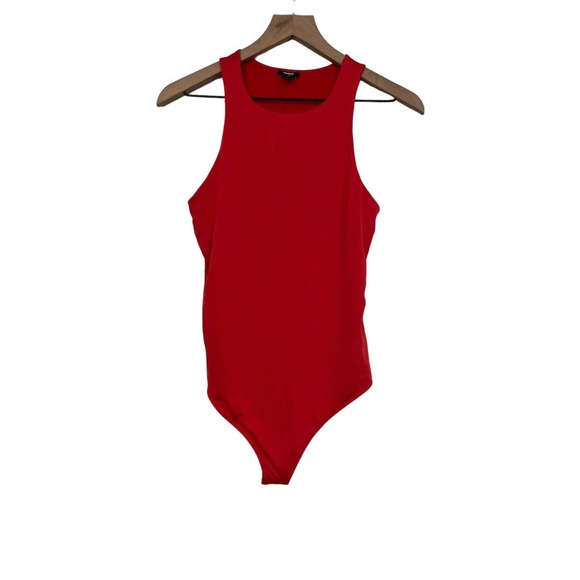 Express Womens Red Sleeveless Bodysuit Size Medium - Picture 1 of 6